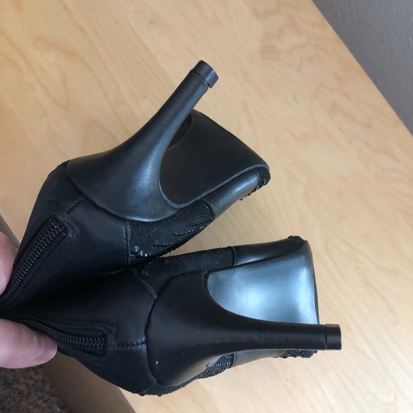 Impo Black Ankle Boots with Studded Detail - Picture 10 of 10